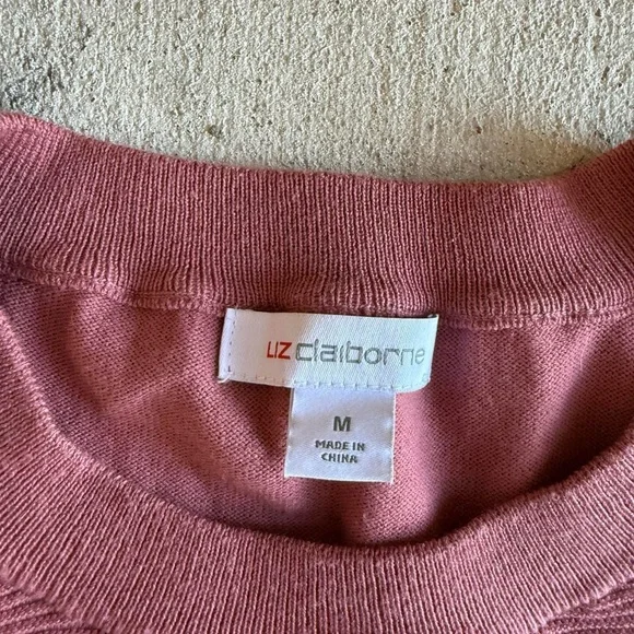 Liz Claiborne Striped Sweater in Pink - Picture 2 of 6